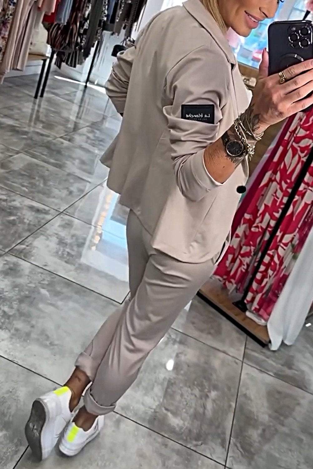 Moxie | Dwuczęściowy damski zestaw top z kurtką i gumą