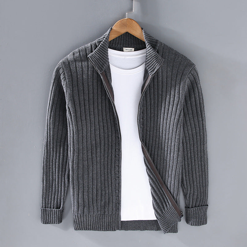 Dylan | Stylowy Sweter z Rybim Wzorem i Zamkiem