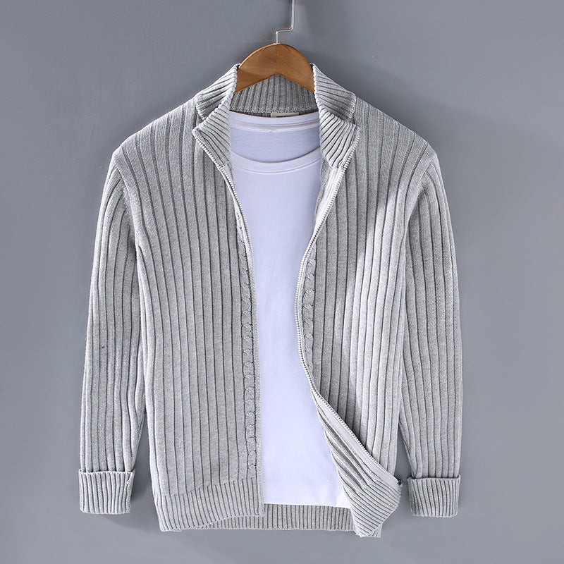 Dylan | Stylowy Sweter z Rybim Wzorem i Zamkiem