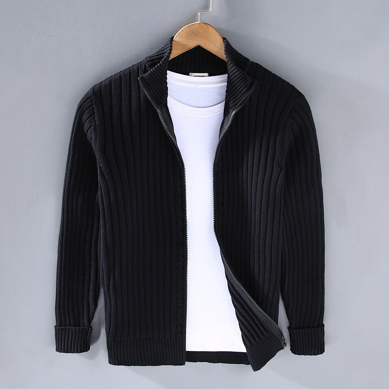 Dylan | Stylowy Sweter z Rybim Wzorem i Zamkiem